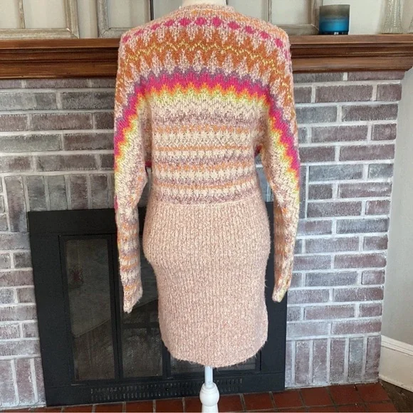 Free People - Forever Fairisle Dress in Strawberry Combo - Picture 5 of 7